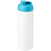 Baseline® Plus grip 750 ml sportfles met flipcapdeksel - Wit/Aqua