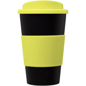 Americano® 350 ml geïsoleerde beker met grip - Zwart/Lime