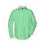 Men's Checked Shirt - green/white - S