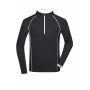 Men's Sports Shirt Longsleeve - black/white - XXL