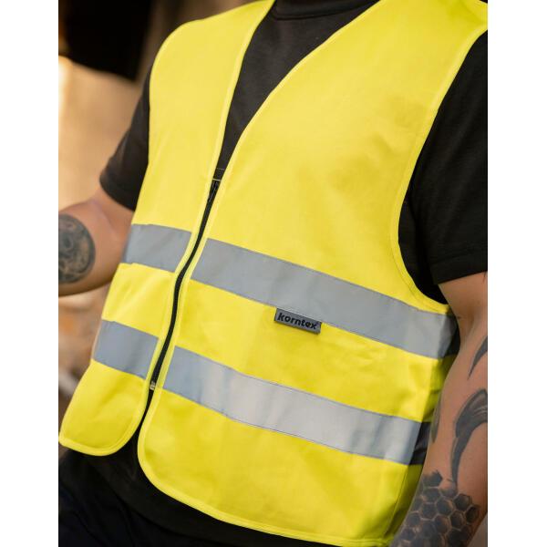 Safety Vest with Zipper "Cologne" - Sky Blue - 2XL
