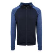 AWDis Cool Contrast Zoodie, Navy/Navy Melange, L, Just Cool