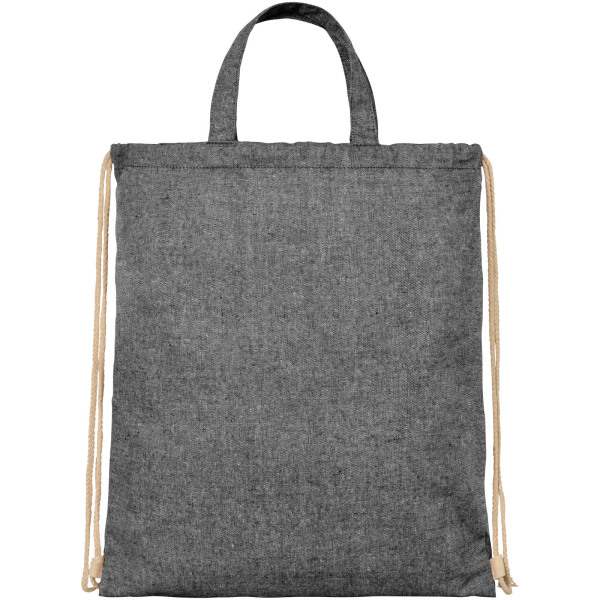 Pheebs 210 g/m² recycled drawstring backpack 6L - Heather black