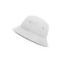 MB013 Fisherman Piping Hat for Kids - white/navy - one size