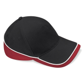 Teamwear Competition Cap - Black/Classic Red/White - One Size