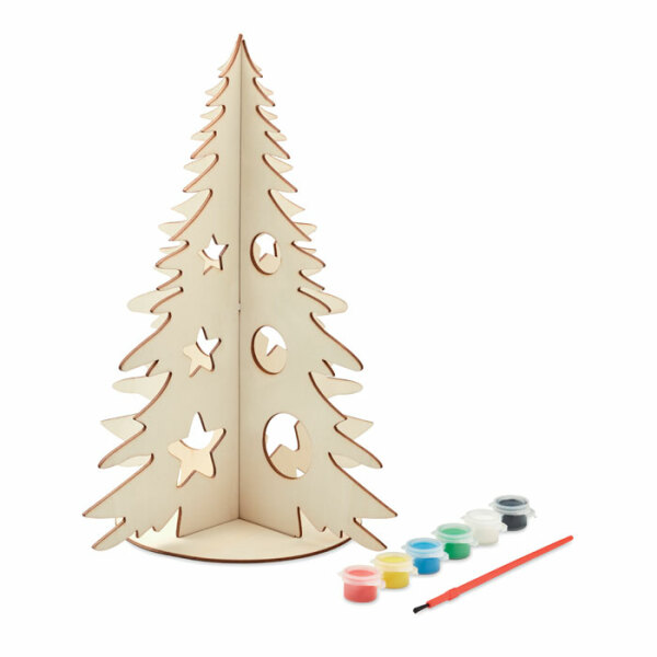 TREE AND PAINT - DIY wooden Christmas tree