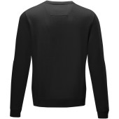 Jasper GOTS økologisk sweater med rund hals til mænd fremstillet af genanvendt materiale - Ensfarvet sort - 3XL