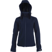 Dames Afneembare hooded softshell jas Navy XXL