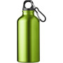 Oregon 400 ml aluminium water bottle with carabiner - Apple green