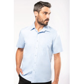 Men's short-sleeved cotton poplin shirt