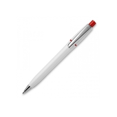 Balpen Semyr Chrome hardcolour - Wit / Rood