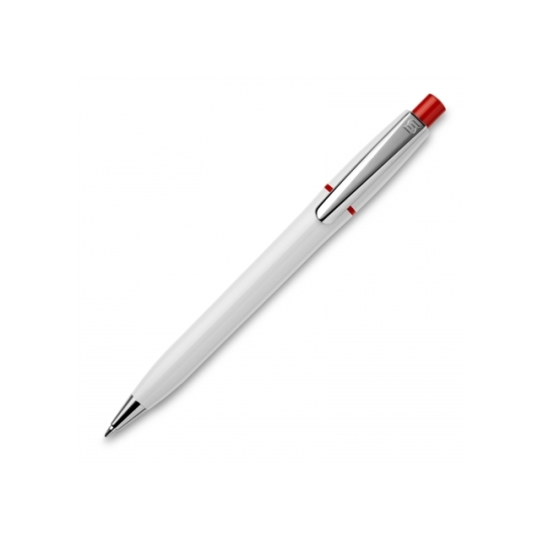 Ball pen Semyr Chrome hardcolour - White / Red
