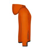 Ladies' Hooded Fleece - dark-orange/carbon - S