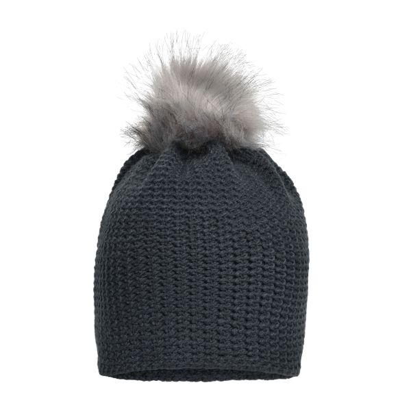 MB7120 Fine Crocheted Beanie - graphite/silver - one size