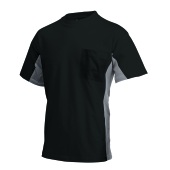 T-shirt Bicolor Borstzak 102002 Black-Grey 3XL
