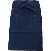 Katoenen halflang schort Denim One Size
