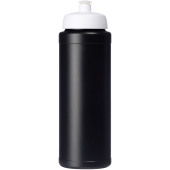 Baseline® Plus grip 750 ml sportfles met sportdeksel - Zwart/Wit