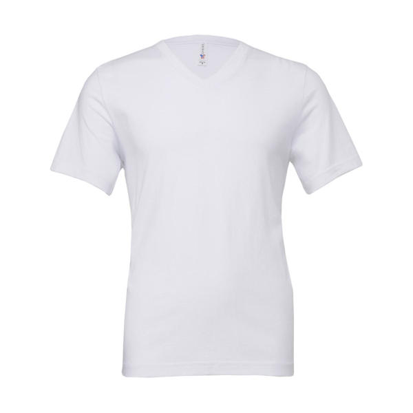 Unisex Jersey V-Neck T-Shirt - White - S