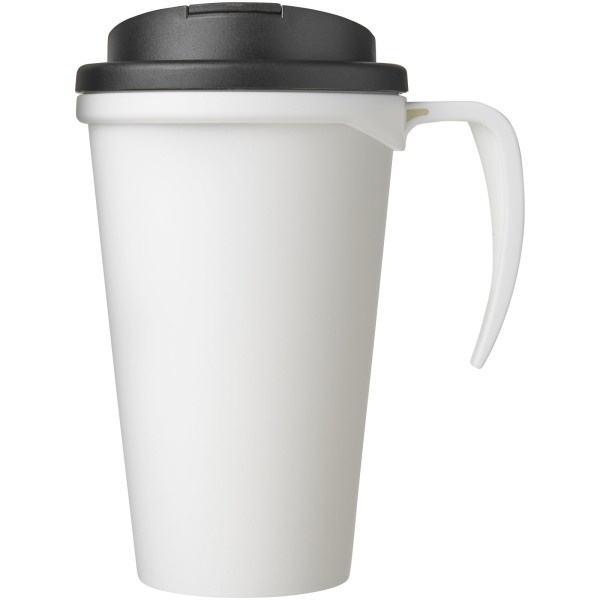 Americano® Grande 350 ml mug with spill-proof lid - White/Solid black