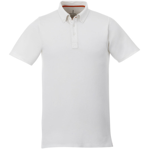 Atkinson short sleeve button-down men's polo - White - XS