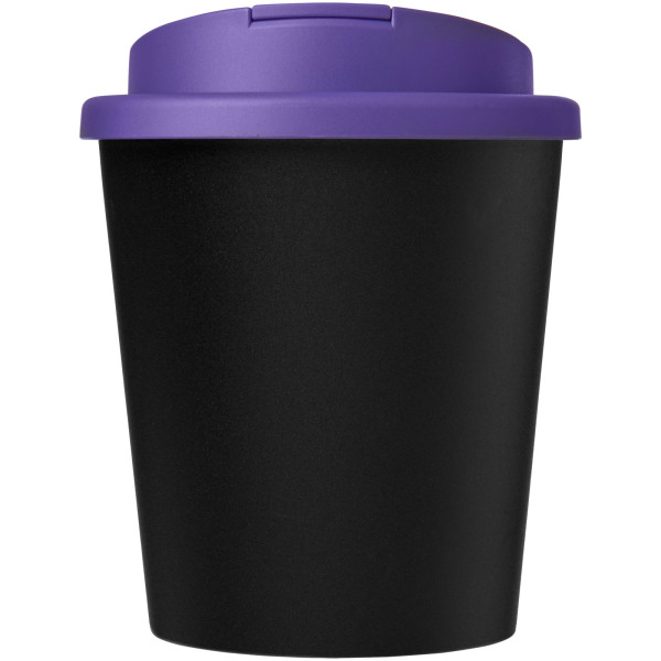 Americano® Espresso Eco 250 ml recycled tumbler with spill-proof lid - Solid black/Purple