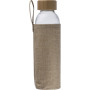 Glazen drinklfes met een jute ommanteling, 500 ml