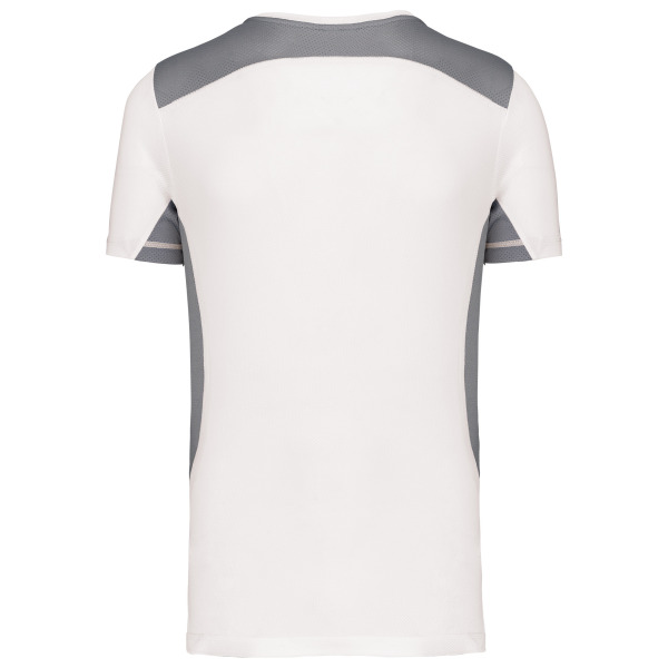 Tweekleurig sport-t-shirt White / Fine Grey 4XL