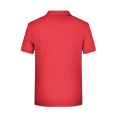 Men's Basic Polo - carmine-red-melange - M