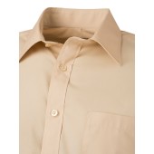 Men's Shirt Shortsleeve Poplin - stone - 4XL