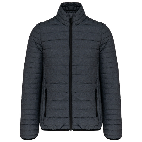 Men's lightweight padded jacket Marl Dark Grey 4XL