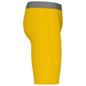 Long base layer sports shorts Sporty Yellow S