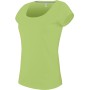 Dames-t-shirt korte mouwen met boothals Lime 3XL