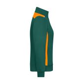 Ladies' Workwear Sweat Jacket - COLOR - - dark-green/orange - S