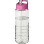 H2O Active® Treble 750 ml sportfles met tuitdeksel - Transparant/Roze