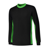 L&S Sweater Workwear black/lime L