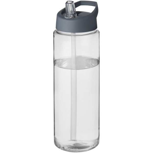 H2O Active® Vibe 850 ml spout lid sport bottle - Transparent/Storm grey
