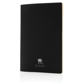Softcover PU notitieboek met gekleurde accent rand, wit
