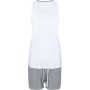 Women's Short Pyjama Set White / Heather Grey L