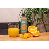 Vloeibare zeep gemaakt van sinaasappelschillen