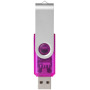 Rotate USB stick transparant - Roze - 1GB