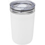 Bello 420 ml glass tumbler with recycled plastic outer wall - White