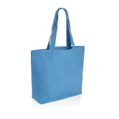 Impact Aware™ recycled canvas shopper met vakje 240gsm, tranquil blue
