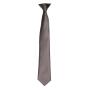 'Colours' Satin Clip Tie, Dark Grey, ONE, Premier