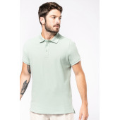 Men's organic piqué short-sleeved polo shirt Grey Heather S