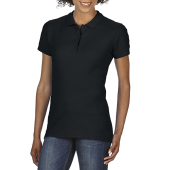 Gildan Polo Softstyle Double Pique SS for her Black XXL
