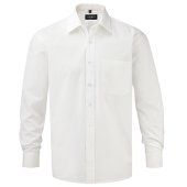 Cotton Poplin Shirt LS - White - S