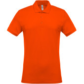 Men's short-sleeved piqué polo shirt Orange 4XL