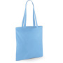 Shopper bag long handles Sky Blue One Size