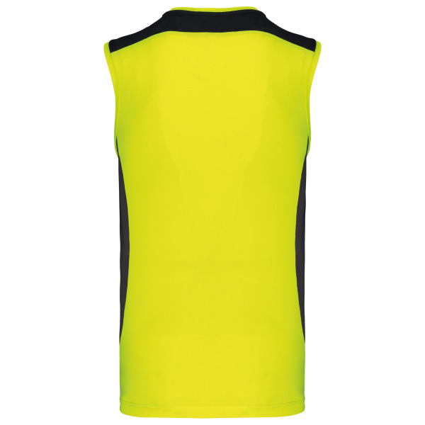 Tweekleurige sporttop Fluorescent Yellow / Black M