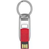 Flip USB - Rood/Zilver - 2GB